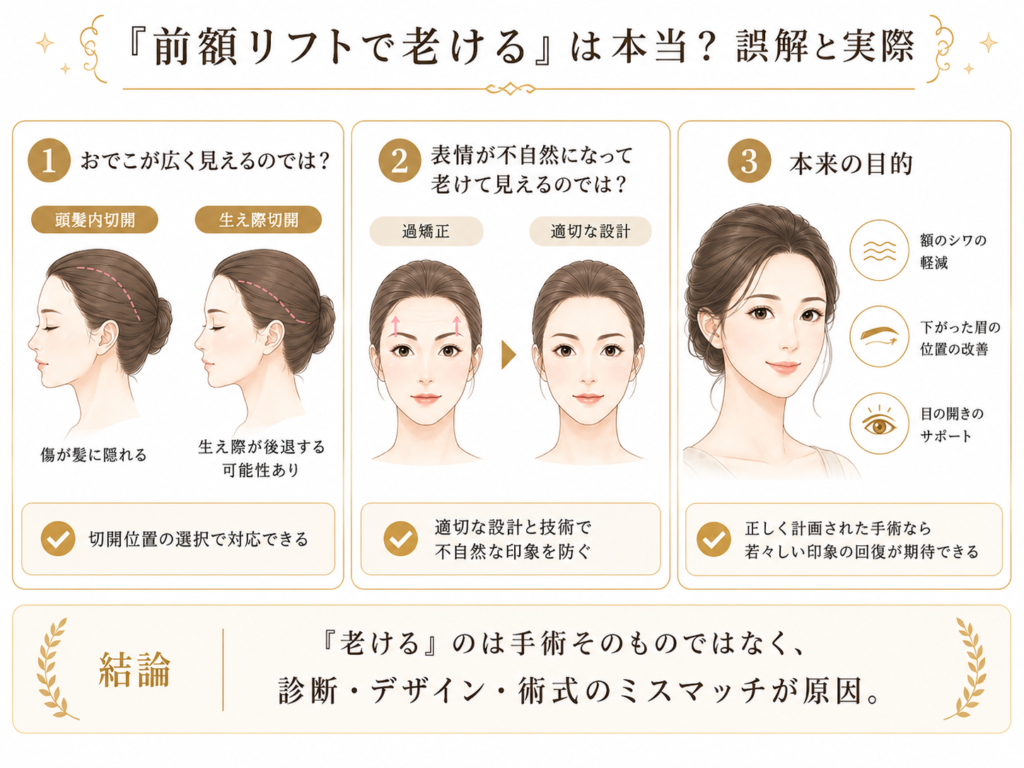 「前額リフトで老ける」は本当?誤解と実際