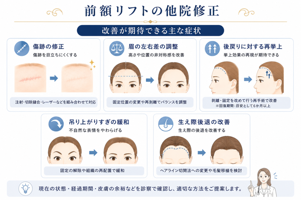 修正で改善が期待できる主な症状