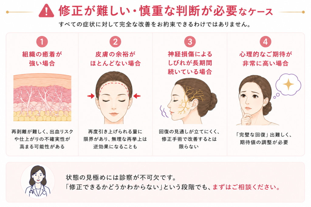 修正が難しい・慎重な判断が必要なケース